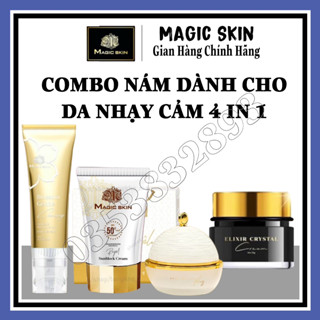 COMBO nám 4 in 1 dành cho da nhạy cảm magicskin ( tặng 1 bình detox và 1 hộp mặt nạ thải độc cà rốt)