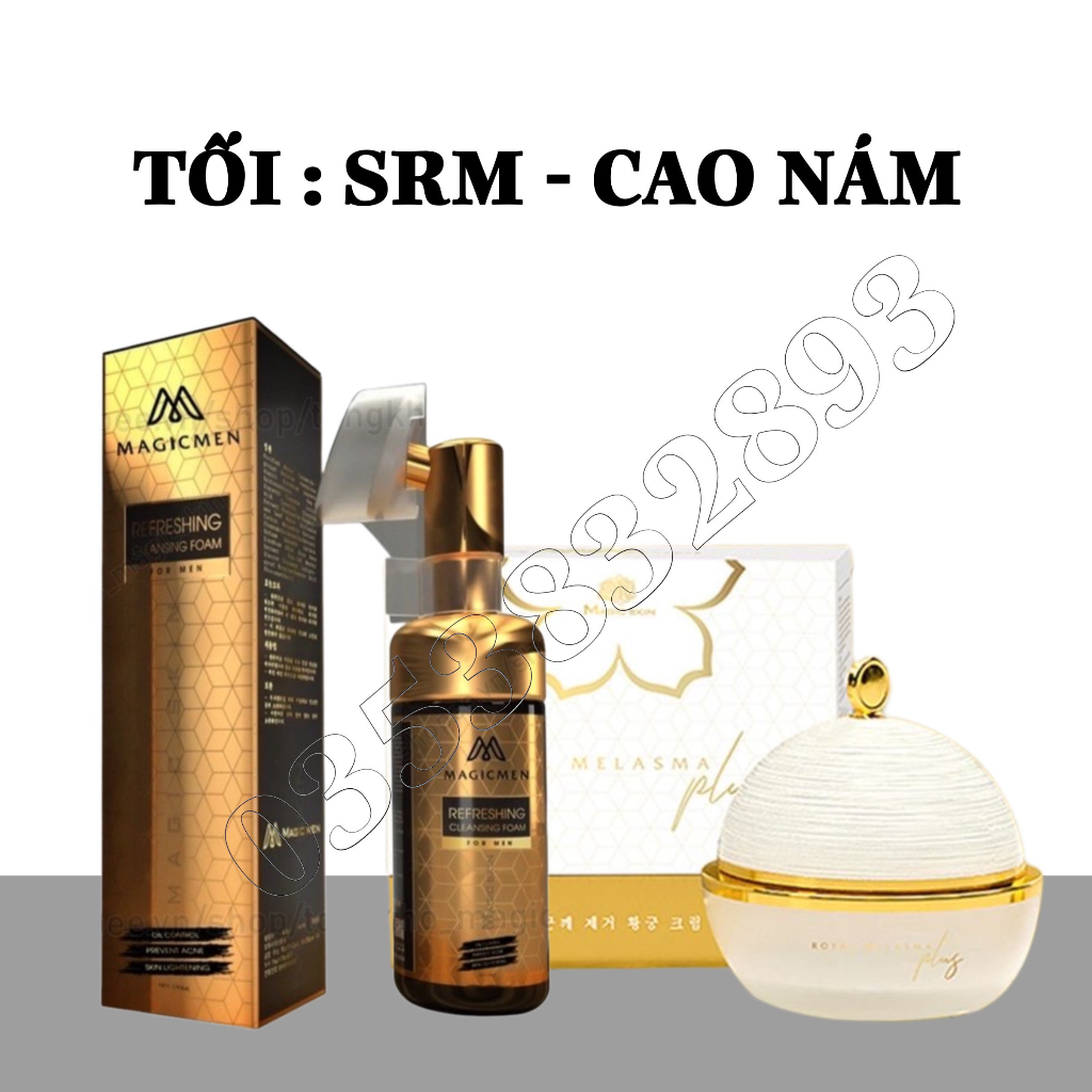 COMBO 3 in 1 dành cho NAM trắng da nám magicskin ( tặng 1 bình detox)