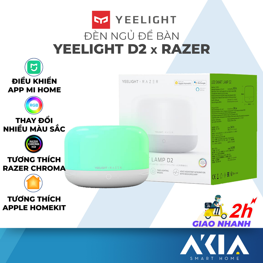 Đèn bàn thông minh Yeelight D2 Razer Version YLCT01YL - Đổi nhiều màu sắc, Trang trí phòng ngủ, Tương thích HomeKit