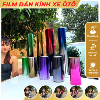 Fiml dán kính chống nắng xe ô tô khổ 20cm dán kính trước nhiều màu
