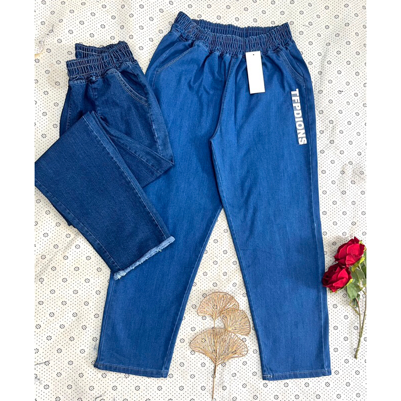 Sét 2 quần jean dài lưng thun co giãn từ 45 kí tới 65 ki