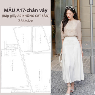 Rập giấy a0 chân váy a17