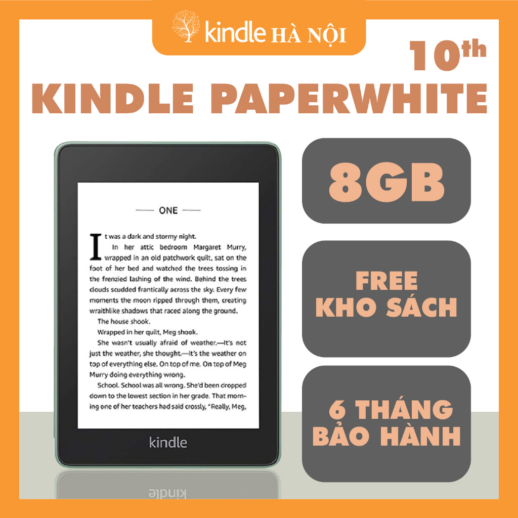 COMBO máy đọc sách Kindle Paperwhite 4 (10th) 32GB + Tặng ốp lưng + kho sách Bảo hành 6 THÁNG