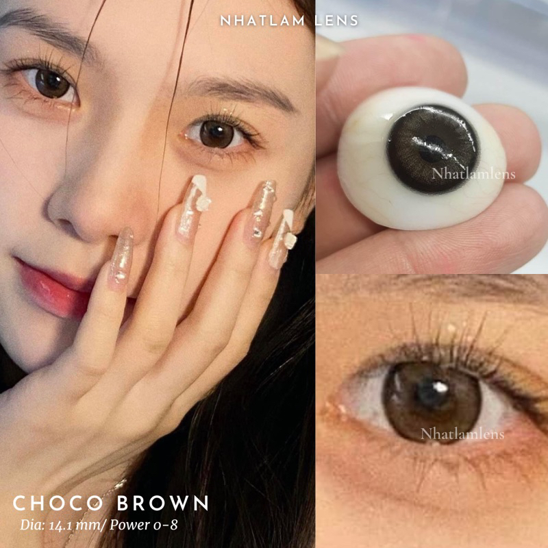Kính áp tròng y tế Silicome Hydrogel 14H dành cho mắt nhạy cảm - Lens nâu có viền tạo cho mắt to tròn tự nhiên