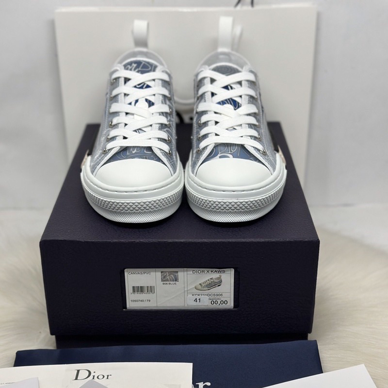 GIÀY DIO B23 LOW SNEAKER BLUE HỌA TIẾT LAI AU