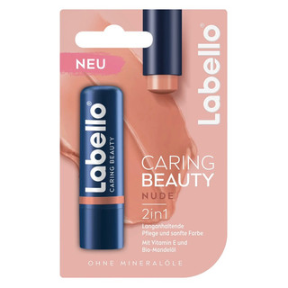 Son Dưỡng Môi có màu Labello Caring Beauty Màu Nude - Dưỡng môi Tự Nhiên và Quyến rũ, 4.8 g