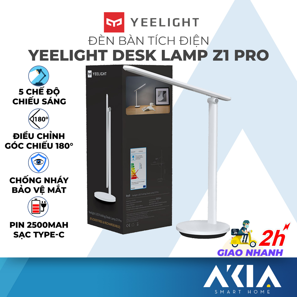 Đèn bàn Yeelight Z1 Pro YLTD14YL - Công nghệ LED bảo vệ mắt, Pin 2500mAh thời lượng dài, sạc Type C