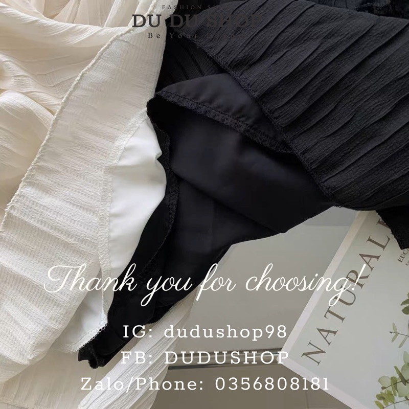 Váy / Đầm Babydoll Tiểu Thư Rớt Vai Cổ Yếm Đũi Gân Dáng Xòe Xinh Xắn Phong Cách Hàn Quốc-dd30