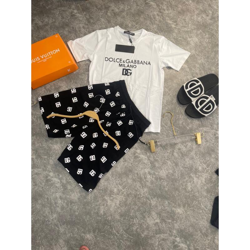 đồ bộ nam nư phong cách boy phố quần đen áo trắng đg chữ nổi giá rẻ nhất mẫu mới cực hót