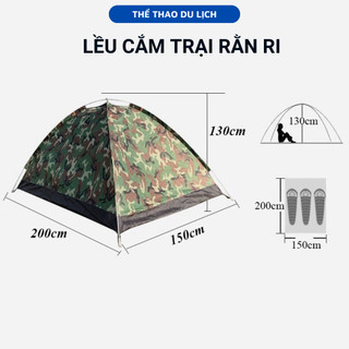Lều phượt du lịch, cắm trại, câu cá, picnic, trẻ em màu rằn ri