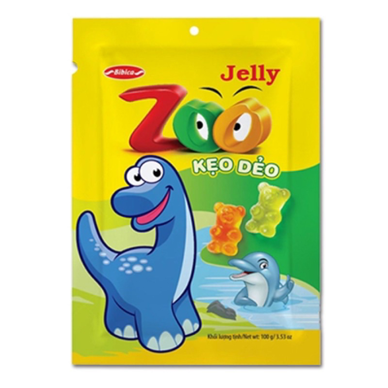 Kẹo Dẻo Zoo Jelly 100gr Bibica Bịt To - Vị Trái Cây Thơm Ngon - Hàng Thật Giá Thật - Cam Kết 100%