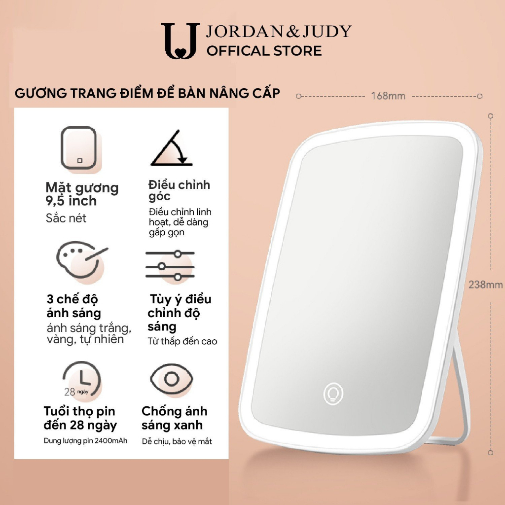 Gương trang điểm Xiaomi Jordan Judy NV026 NV505 NV662 - Gương trang điểm có đèn LED sang trọng, hiện đại