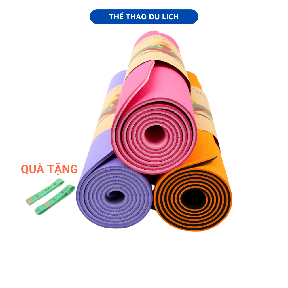 Thảm Tập Yoga 2 Lớp 6mm Chống Trượt Thảm Yoga tập gym thể thao chống thấm LỖI 1 ĐỔI 1