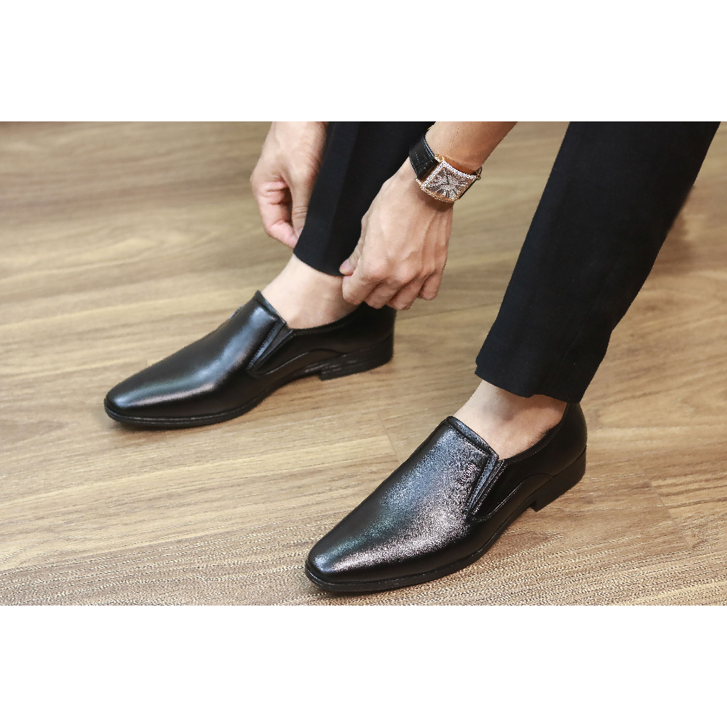 Giày Tây Nam-L162- Giày Nam Buộc Dây Da Bóng - Giày Tây Nam Hàn Quốc màu đen , đế cao 3cm, hàng Việt Nam | BigBuy360 - bigbuy360.vn