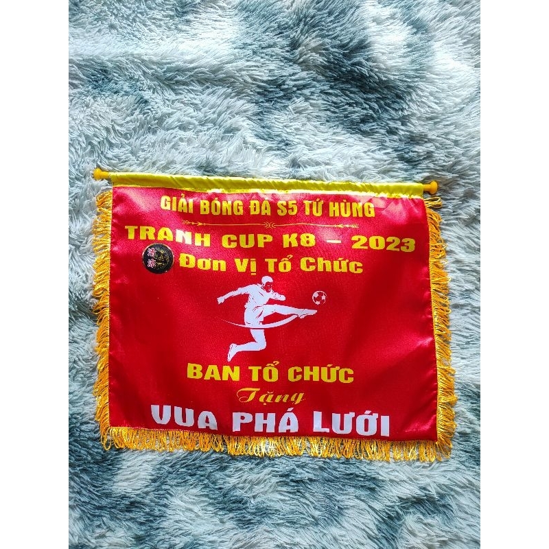 Cờ Lưu Niệm Chữ Nhật Thiết Kế Theo Yêu Cầu - Vải dày 2 lớp