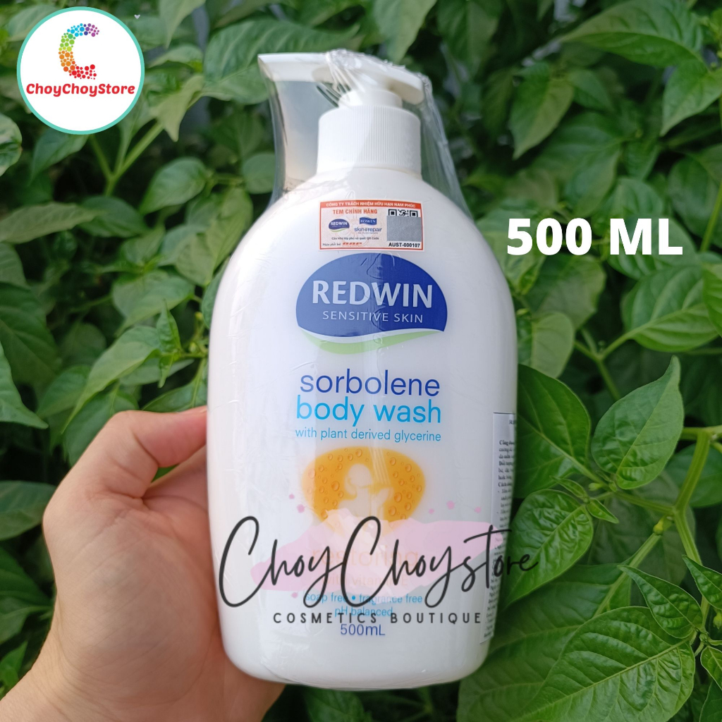 REDWIN Sensitive Skin Sorbolene Body Wash With Vitamin E 500mL  & 1 L - Sữa Tắm Dưỡng Ẩm
