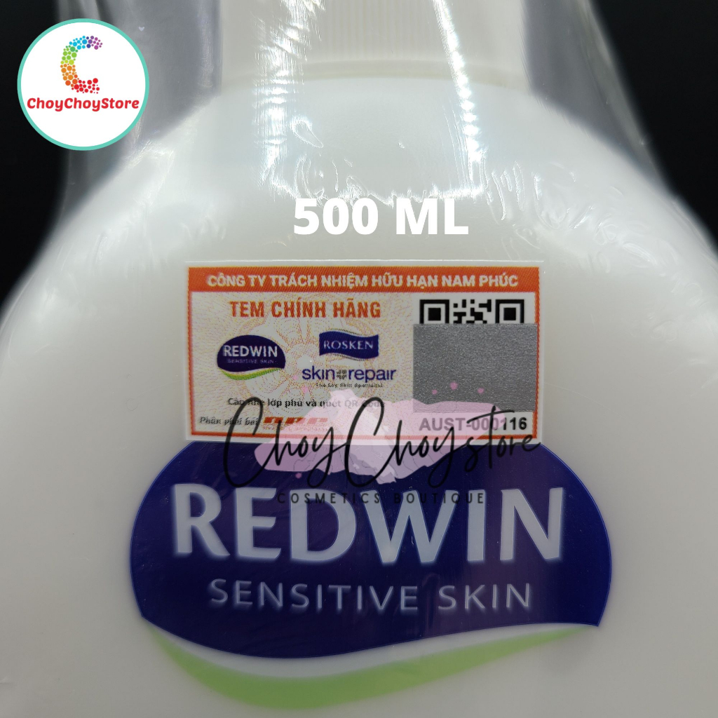 REDWIN Sensitive Skin Sorbolene Body Wash With Vitamin E 500mL  & 1 L - Sữa Tắm Dưỡng Ẩm