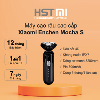 Máy Cạo Râu Xiaomi Enchen Mocha S, Công Nghệ 4D Đầu Cắt, Kháng Nước IPX7 Toàn Thân