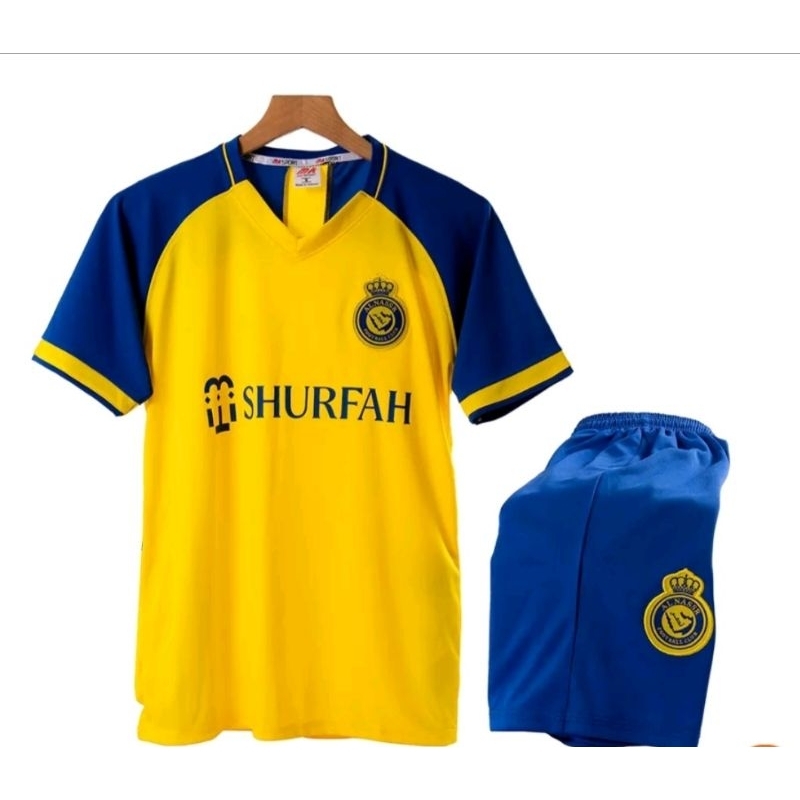[sale sốc]Quần Áo Bóng Đá, Đồ Đá Banh AL NASSR RONALDO 2023 Thun Lạnh