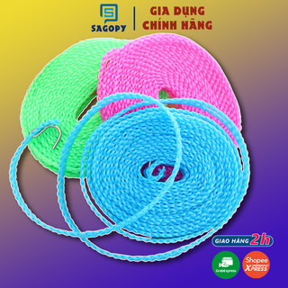 Dây phơi quần áo, giàn phơi đồ thông minh dài 3-5m không cần sào có lỗ móc tiện lợi