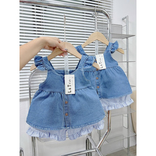 Váy jean kèm quần cho bé gái