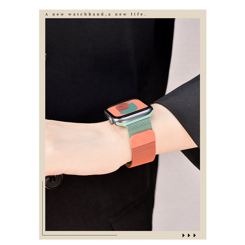 Dây đồng hồ thông minh milanese loop series 8 7 6 5 4 3 2 SE Ultra, dây đeo đồng hồ 49mm 45mm 44mm 42mm 41mm 40mm 38mm