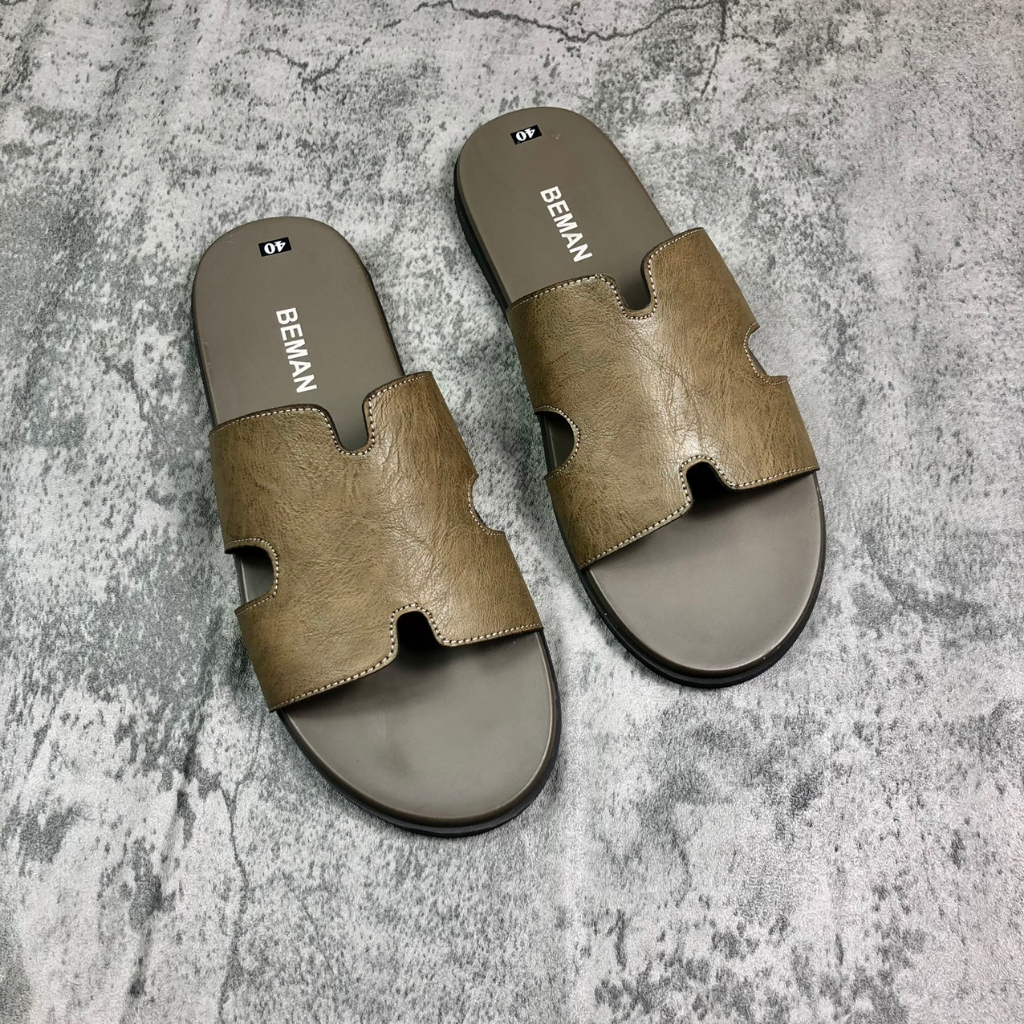 Dép nam quai ngang Beman BM1 da xít cao cấp,đế mềm và bám chân không trơn chượt,dễ phối đồ