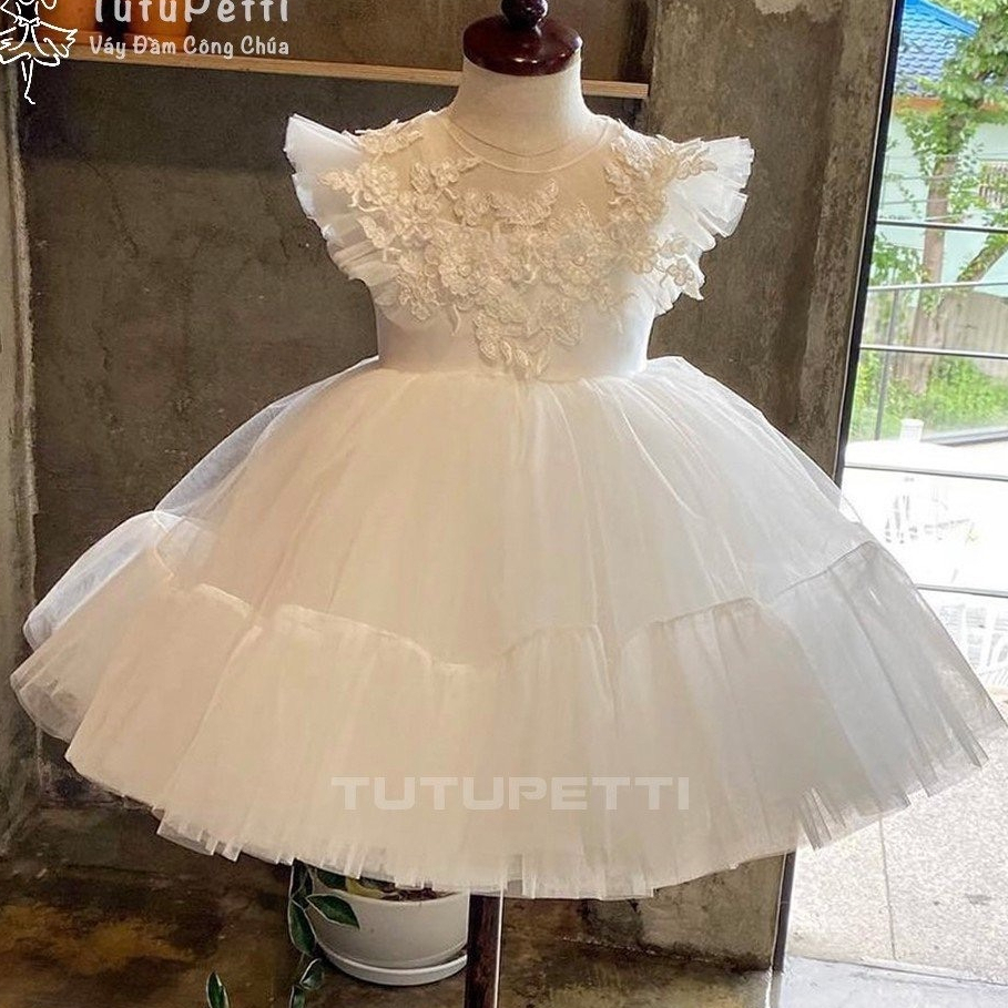 Đầm váy công chúa cho bé gái Tutupetti xòe bồng xếp ly đáng yêu