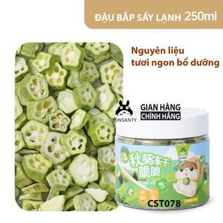 Đậu bắp sấy lạnh cho Thỏ, chuột hamster mẫu mới bổ sung chất xơ hộp 250ml