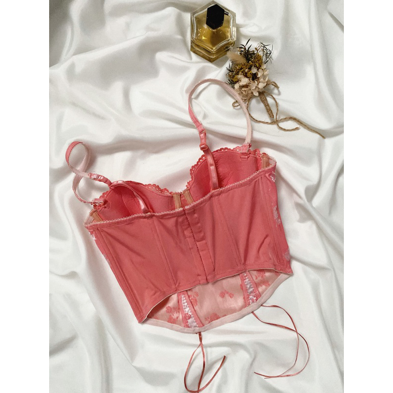 Áo corset croptop coral 2hand