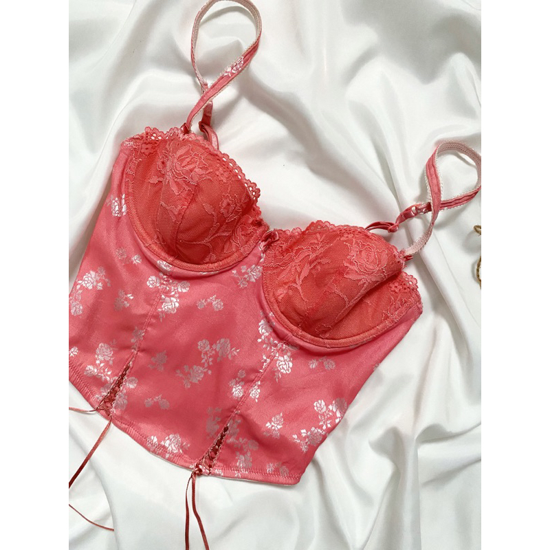 Áo corset croptop coral 2hand