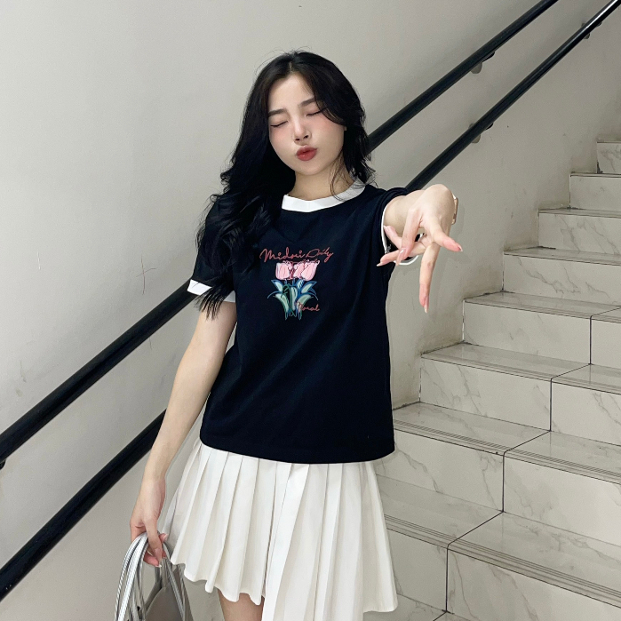 Áo thun Baby Tee Mini Cat unisex phông Nam Nữ Local Brand Chính Hãng Mi Midori