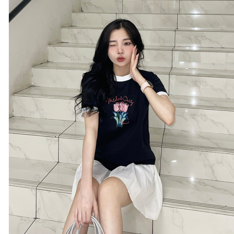 Áo thun Baby Tee DAISY unisex phông Nam Nữ Local Brand Chính Hãng Mi Midori