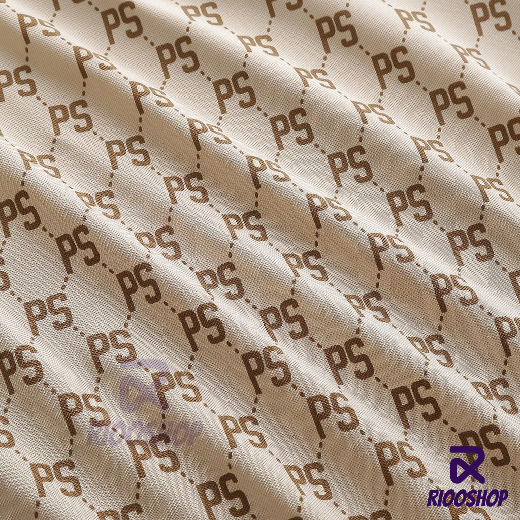 Áo thun nam polo, áo thun có cổ họa tiết sang trọng vàng gold vnxk có size lớn, big size RIOOSHOP RSP089