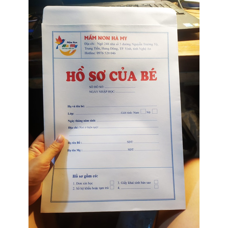 Hồ sơ học sinh đựng vừa a4 25x35cm