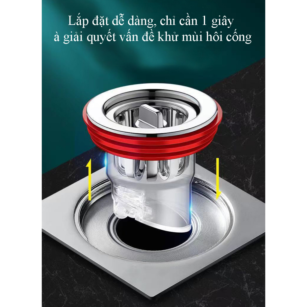 Bịt Nắp Cống Ngăn Mùi Hôi Cao Cấp, Thiết Kế Van 1 Chiều, Ngăn Vi Khuẩn, Côn Trùng Xâm Nhập