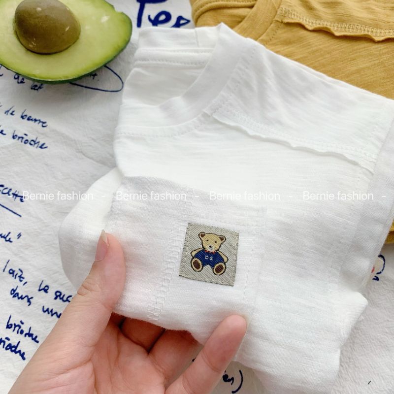 ÁO COTTON XƯỚC TÚI GẤU UNISEX PHONG CÁCH HÀN QUỐC CHO BÉ TRAI