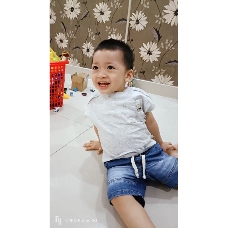 ÁO COTTON XƯỚC TÚI GẤU UNISEX PHONG CÁCH HÀN QUỐC CHO BÉ TRAI