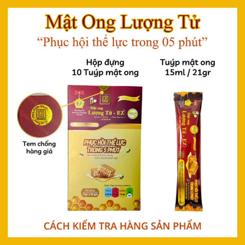 Mật ong lượng tử EZ hôp 10 gói dạng typ tiện lợi