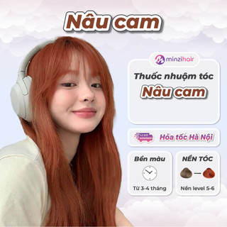 Thuốc nhuộm tóc màu Nâu Cam - Không cần tẩy tóc - Minzihair HN