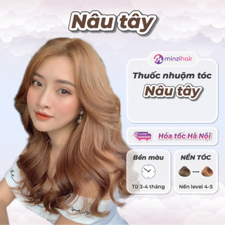 Thuốc nhuộm tóc Nâu Tây - Không Tẩy Tóc - Minzihair HN