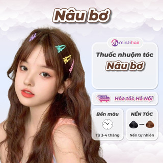 Thuốc nhuộm tóc Nâu Bơ - Nâu Caramel - Lên Từ Nền Đen Không Tẩy - Minzihair HN