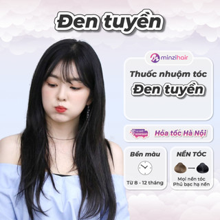 Nhuộm đen - Thuốc nhuộm tóc Màu Đen Tuyền - Nhuộm Đen & Phủ Bạc Từ Mọi Nền Tóc - Minzihair HN