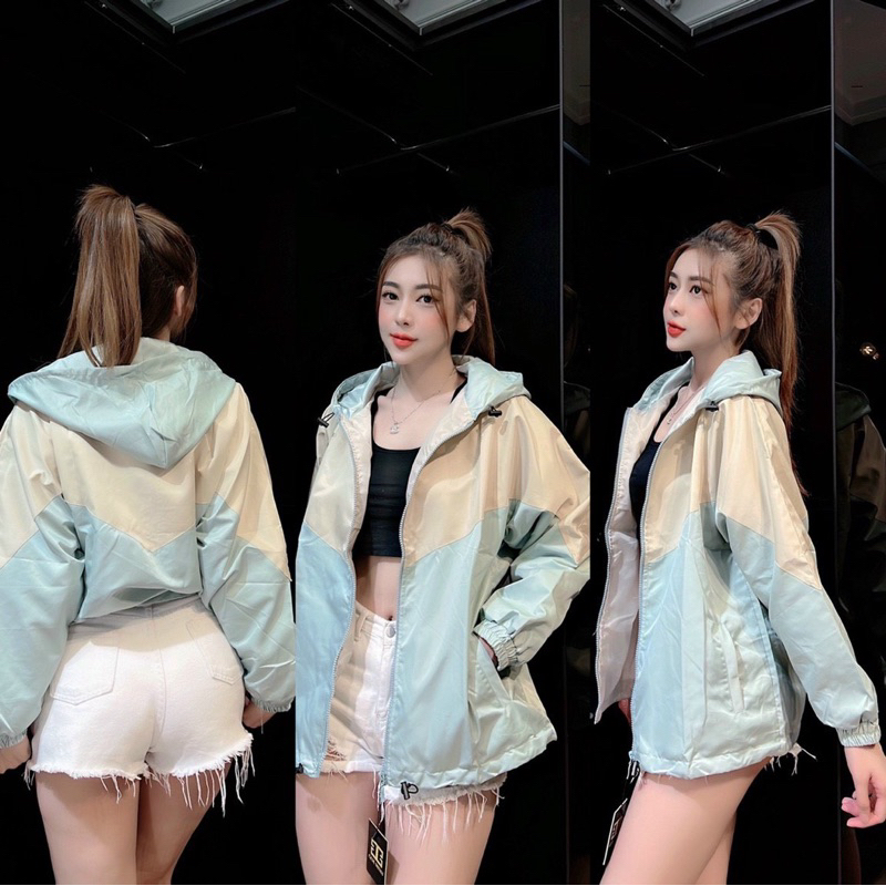 ÁO KHOÁC DÙ PHỐI MÀU HAI LỚP