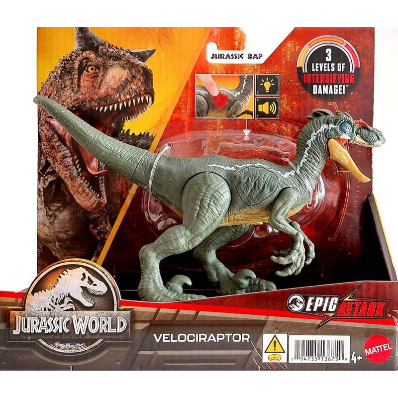 Đồ chơi Mô hình Khủng Long Mattel Jurassic World Epic Attack Velociraptor