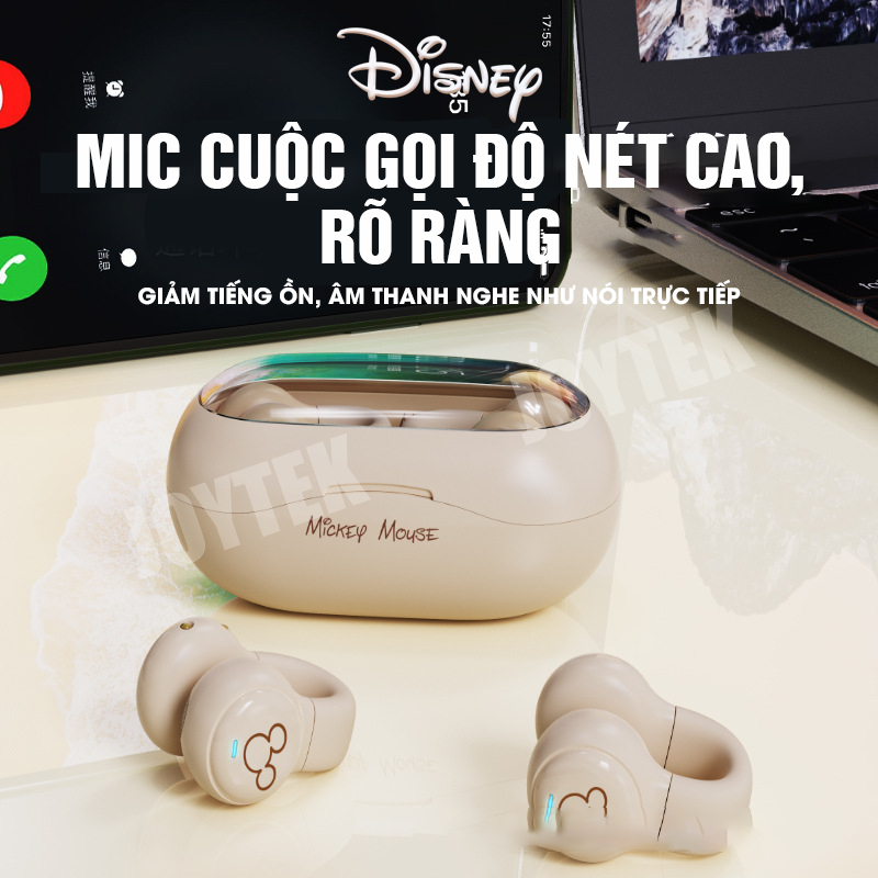 Tai Nghe Không Dây Bluetooth Disney DN12 Có Chống Ồn, Độ Trễ Thấp Chơi game, Nghe Nhạc Hay, Pin Bền Bỉ