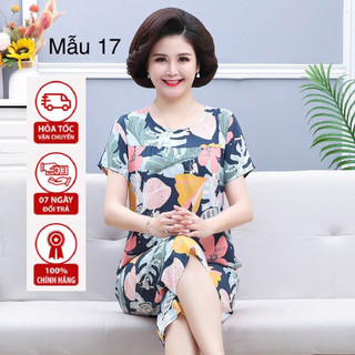 Bộ lanh trung niên cho mẹ - Bộ mặc nhà trung niên