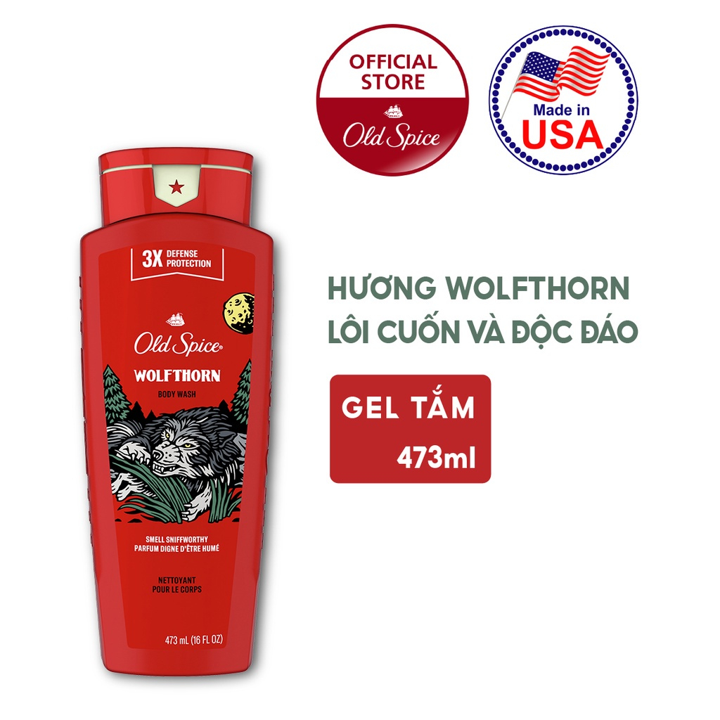 Sữa Tắm Old Spice Bearglove, Wolfthorn, Fiji, Timber With Sandalwood Chính Hãng - Nhập Khẩu Mỹ