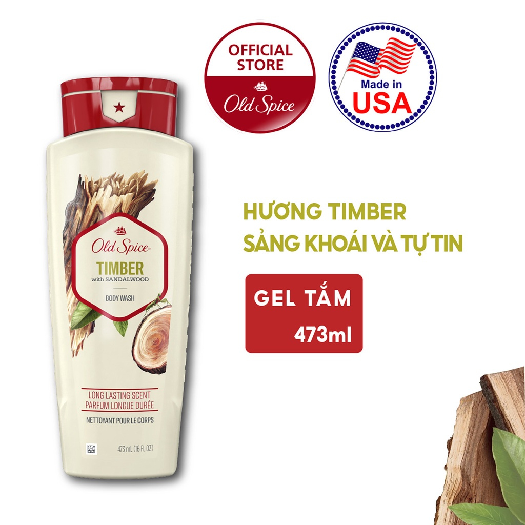 Sữa Tắm Old Spice Bearglove, Wolfthorn, Fiji, Timber With Sandalwood Chính Hãng - Nhập Khẩu Mỹ