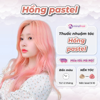 Thuốc nhuộm tóc Hồng Pastel - Kèm Tẩy Tóc - Minzihair HN